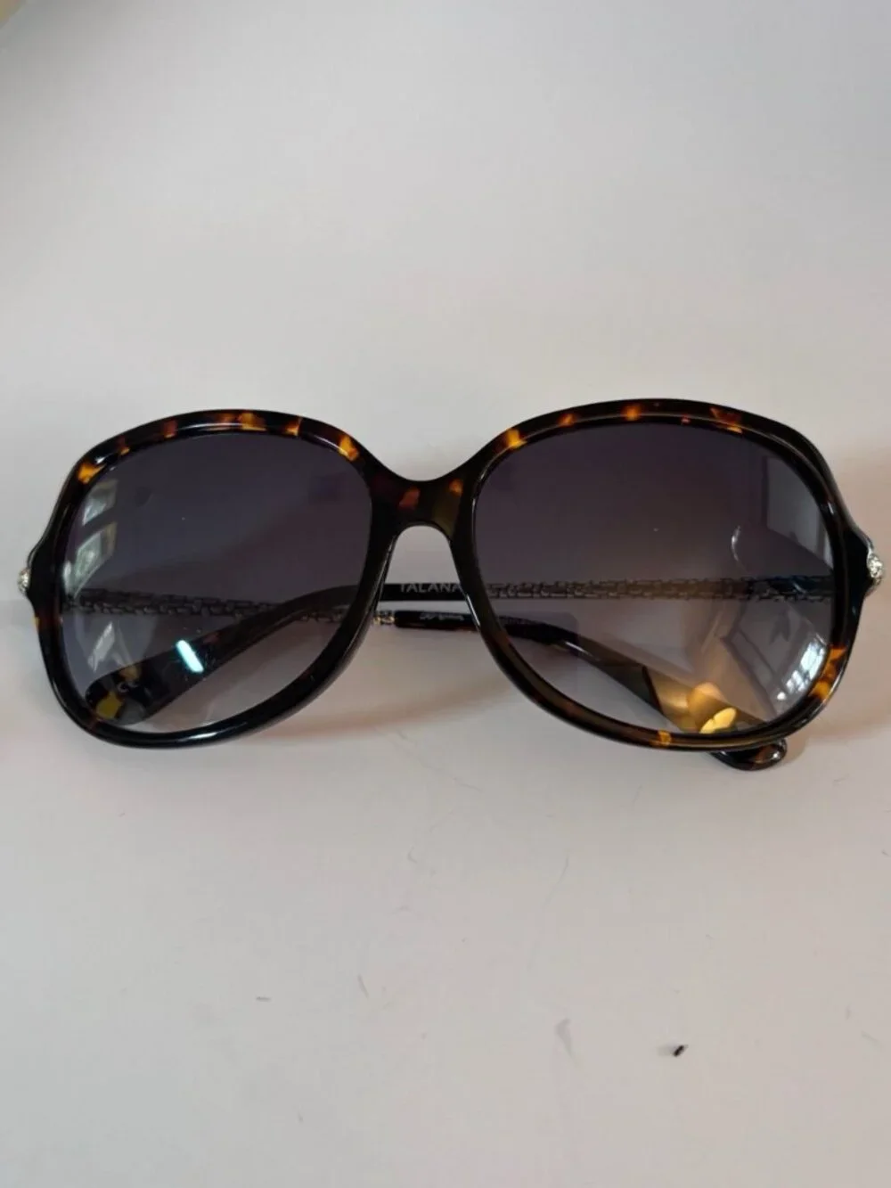 Brighton Talana Sunglasses Tortoise Shell Frame Silver Tone Chain Detail